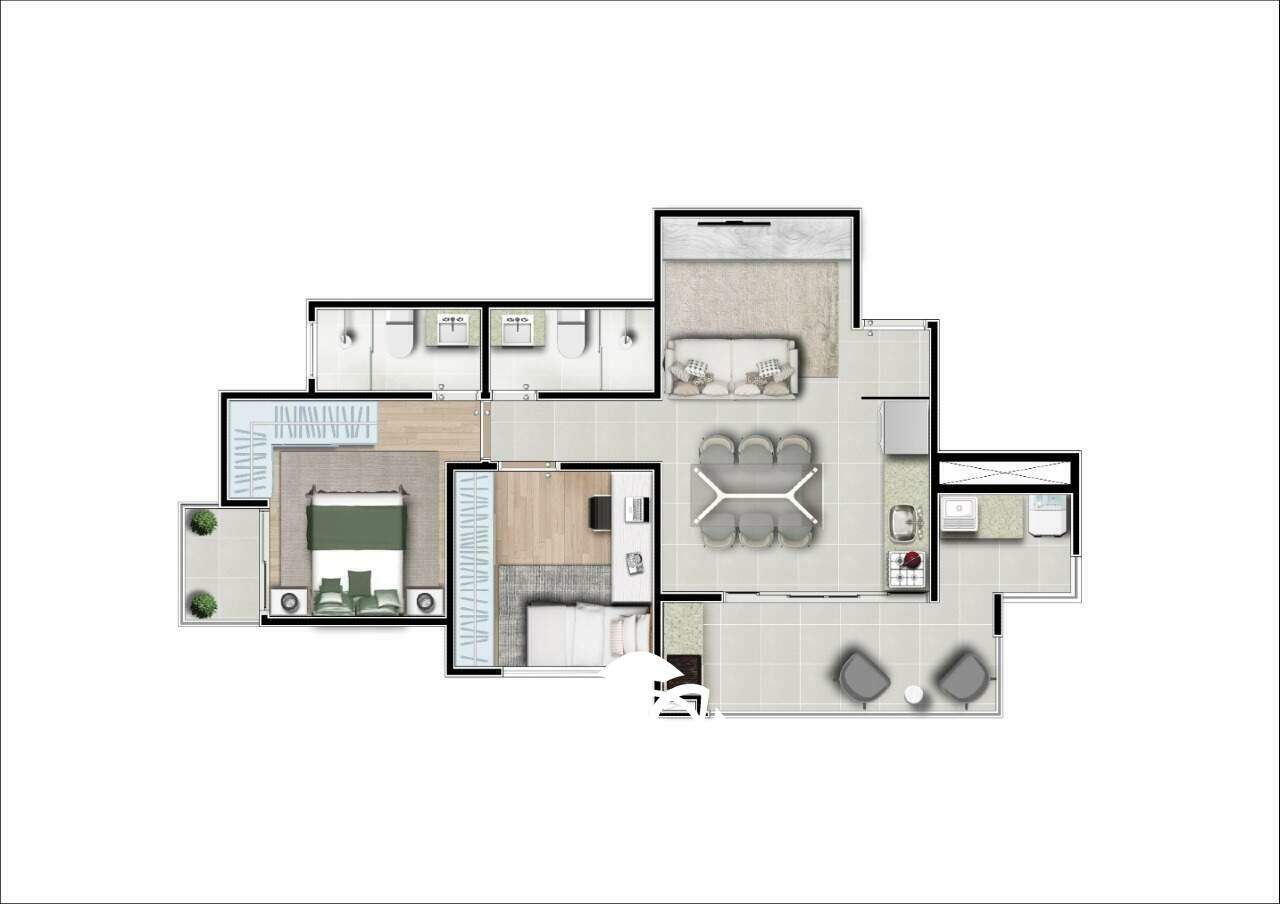 Planta 67m²