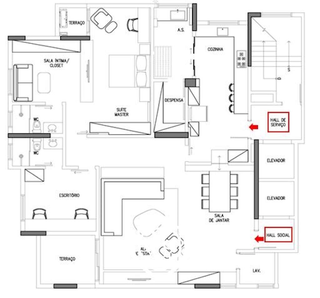 Planta baixa do apartamento