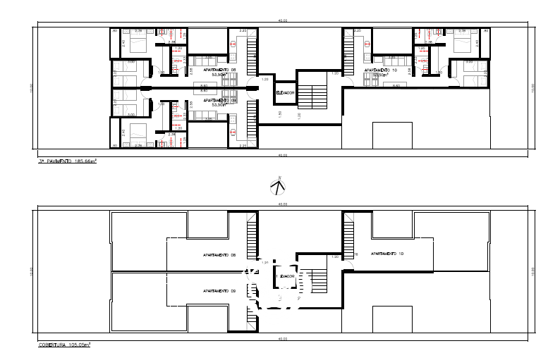 planta 2 andar e cobertura 