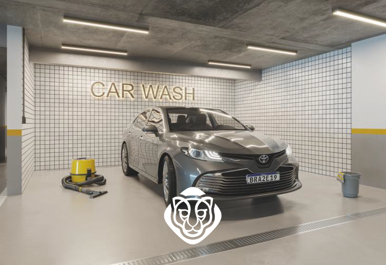 Espaço para lavar o carro