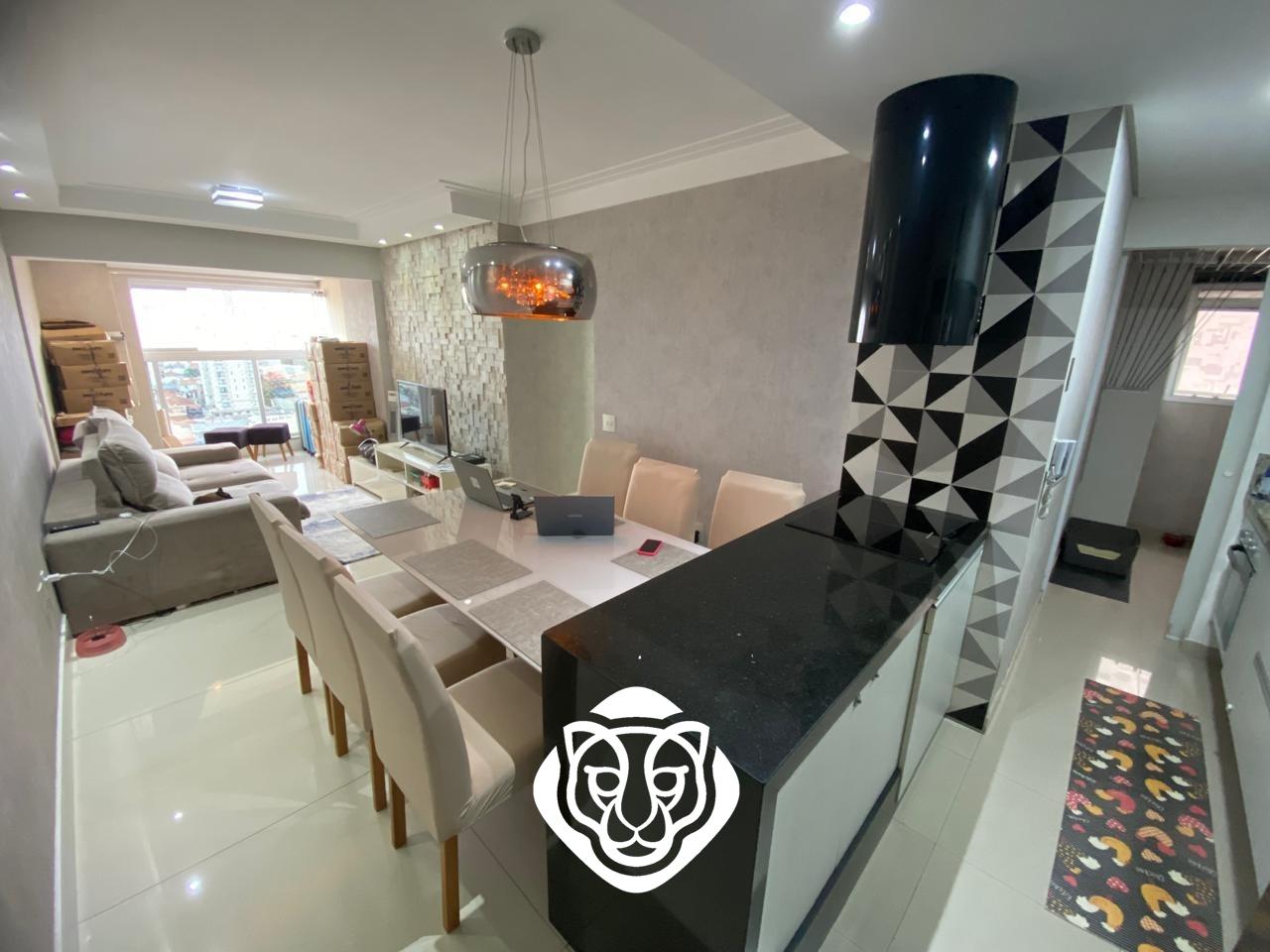 Vista da cozinha e sala 