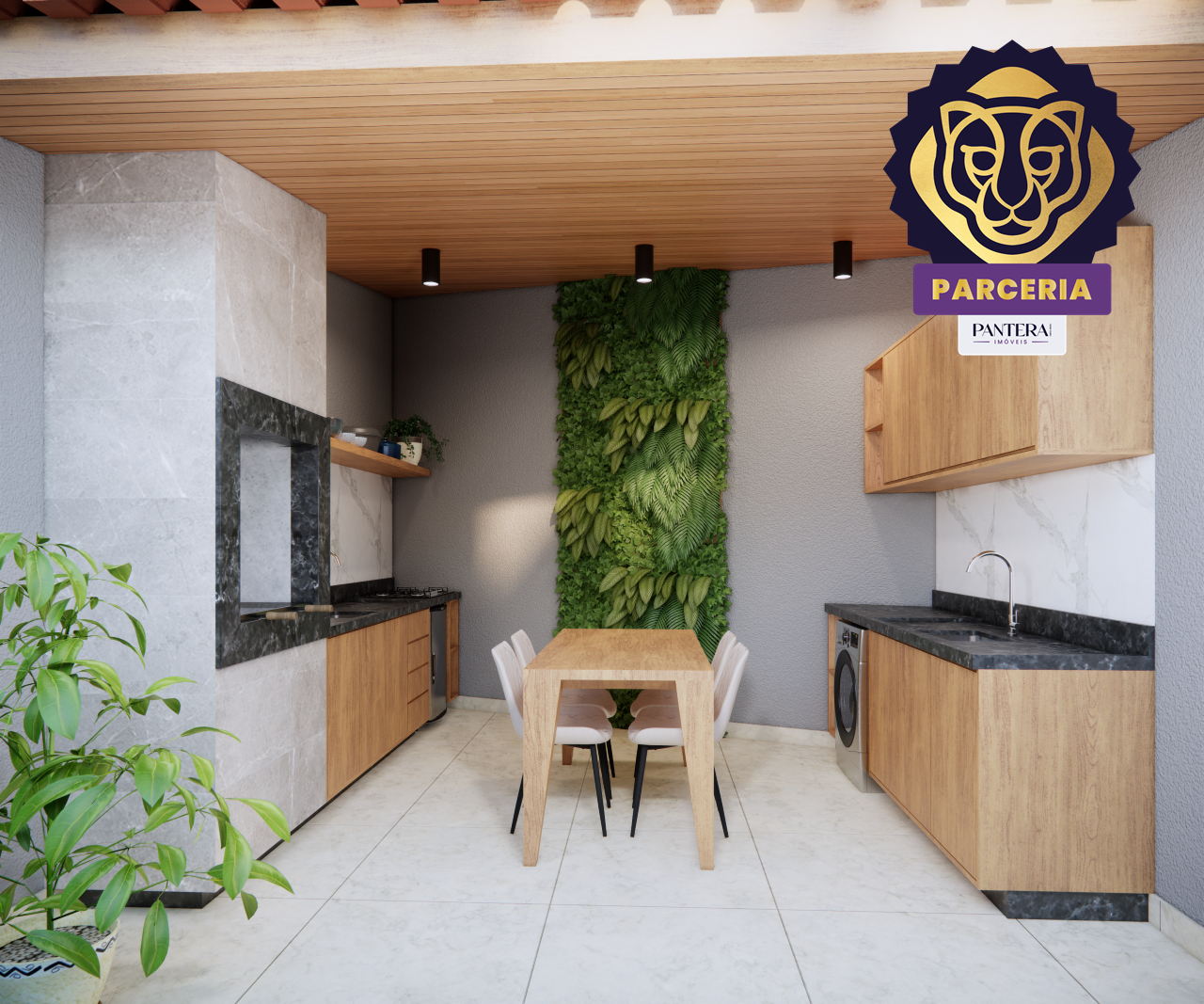 área de serviço e churrasqueira