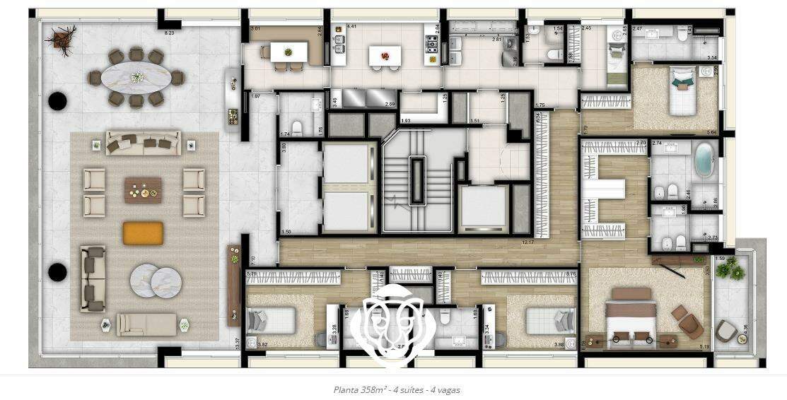 Planta 359 m²
