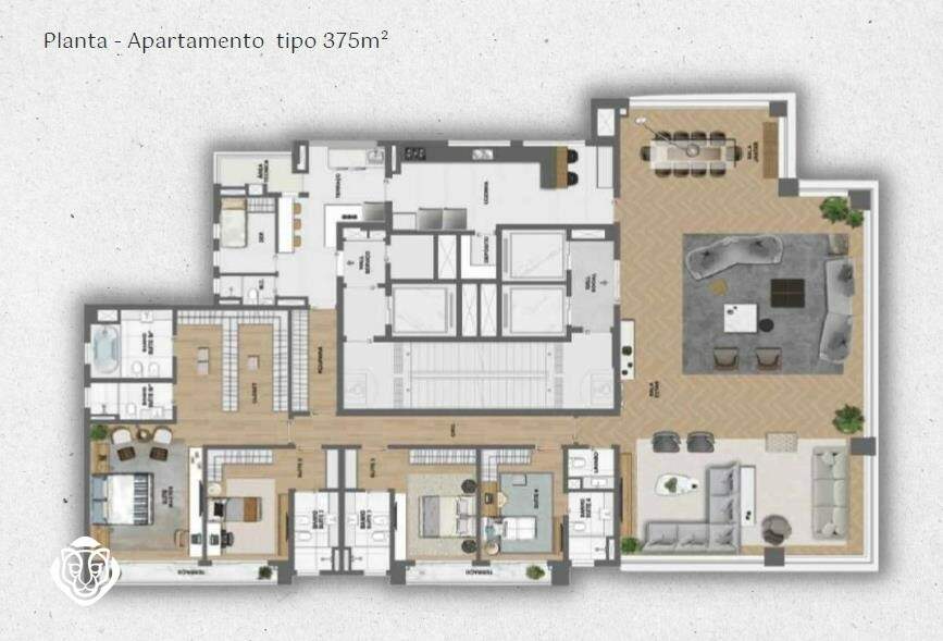 Planta 375 m²