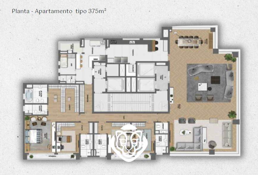 Planta 375 m²