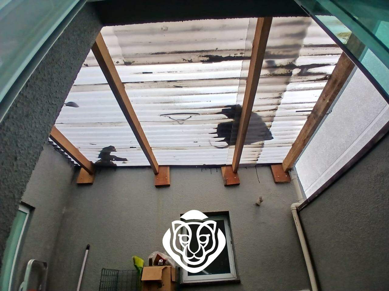 Cobertura da área de serviço