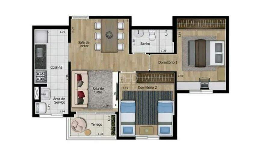 Apartamento à venda com 2 quartos, 59m² - Foto 14