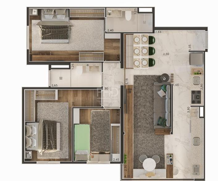 Apartamento, 3 quartos, 82 m² - Foto 31