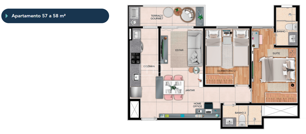 Apartamento, 2 quartos, 58 m² - Foto 28