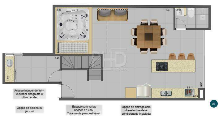 Cobertura à venda com 3 quartos, 124m² - Foto 2