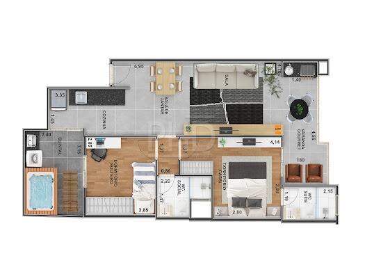 Apartamento à venda com 2 quartos, 69m² - Foto 10