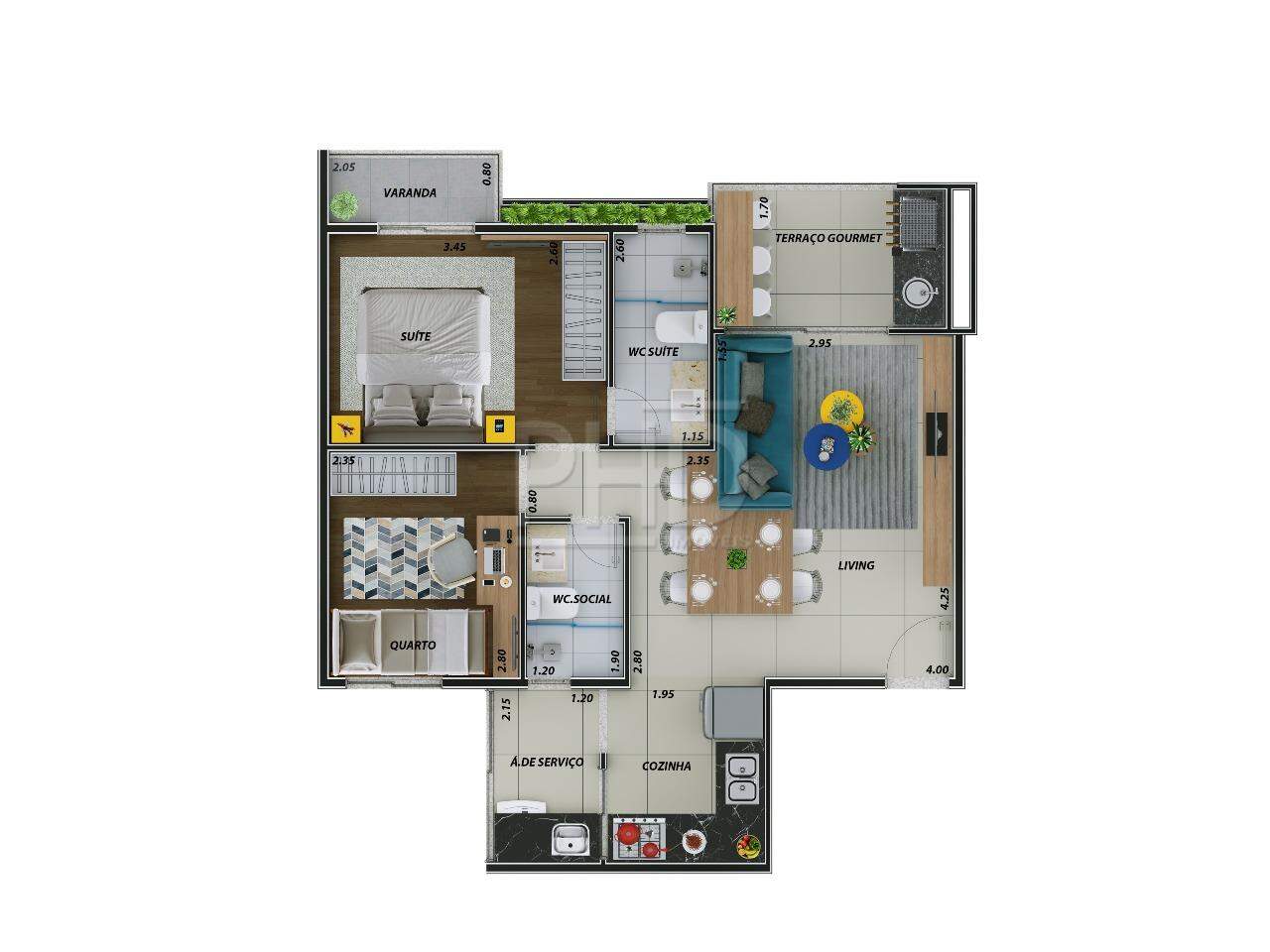 Apartamento à venda com 2 quartos, 57m² - Foto 11