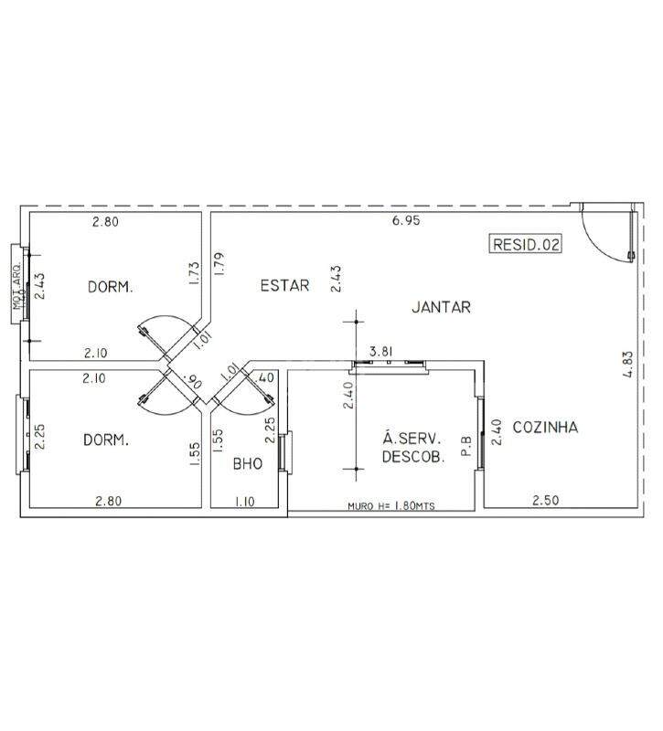 Apartamento à venda com 2 quartos, 44m² - Foto 2