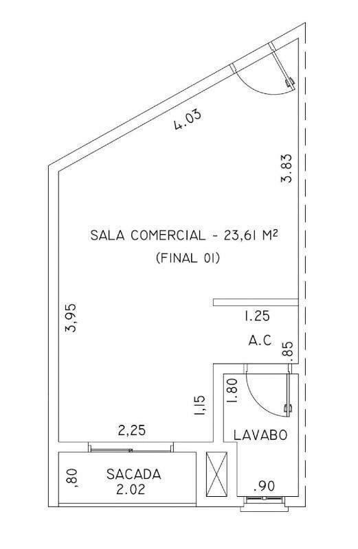 Conjunto Comercial-Sala para alugar, 24m² - Foto 2