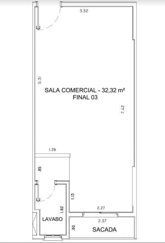 Conjunto Comercial-Sala para alugar, 32m² - Foto 3