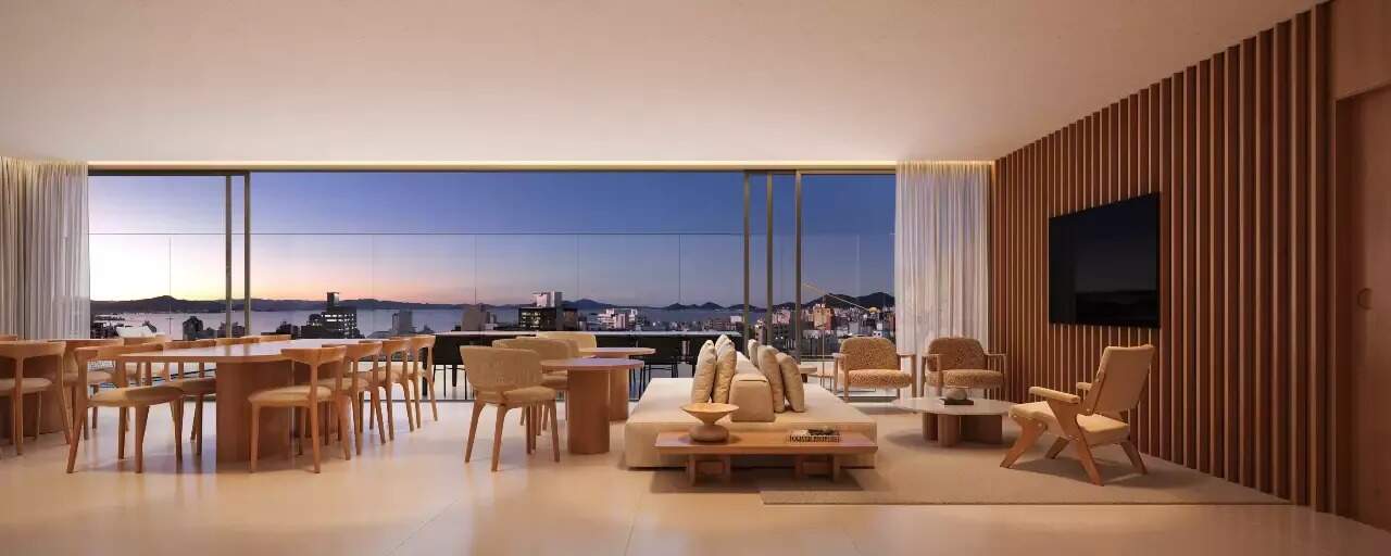 Salão de festas com terraço