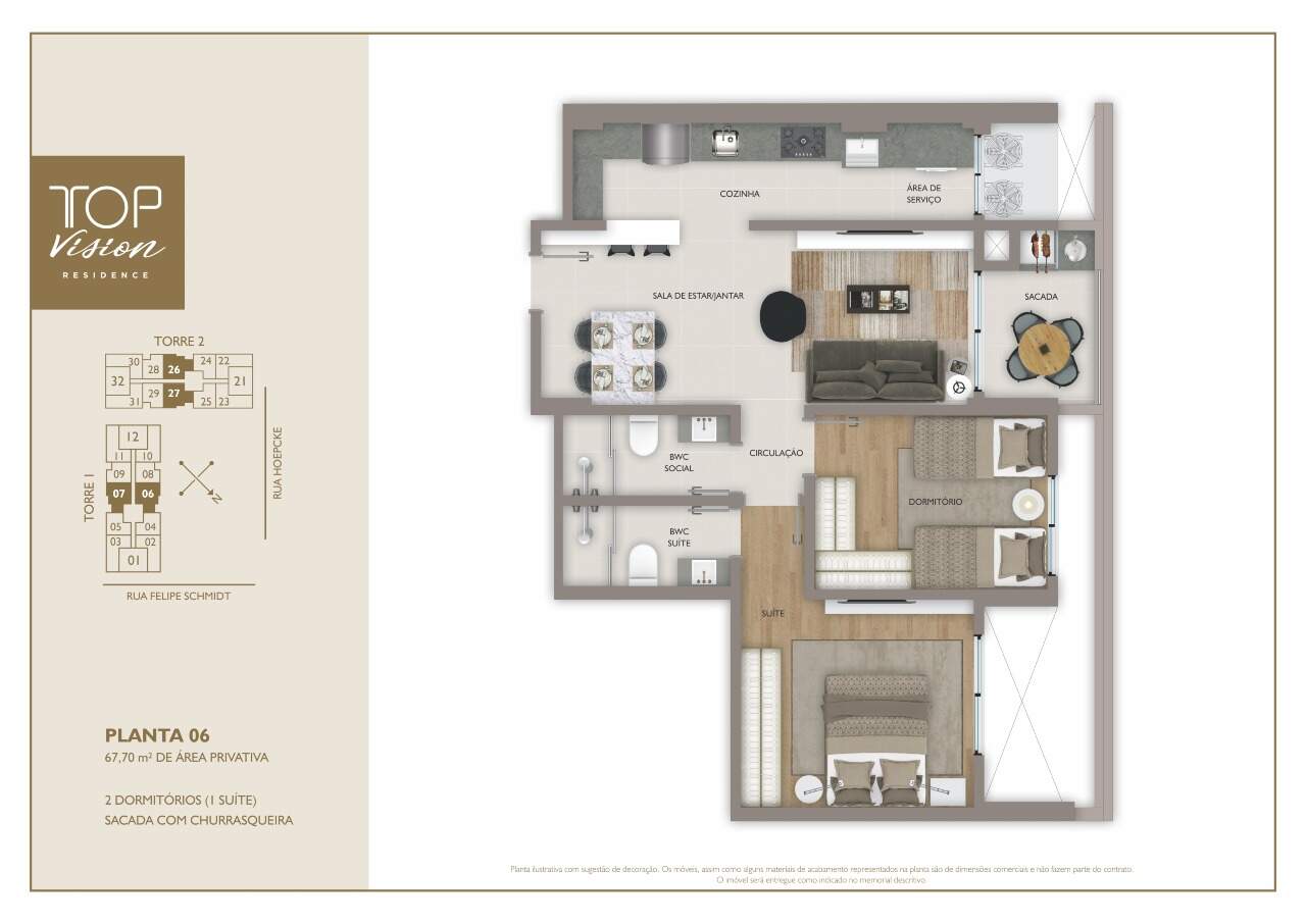 Apartamento para aluguel no Centro:
