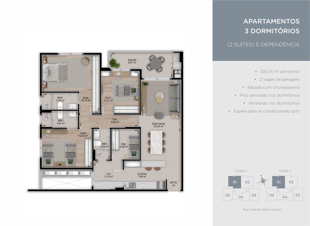 Apartamento à venda no Jardim Atlantico: 