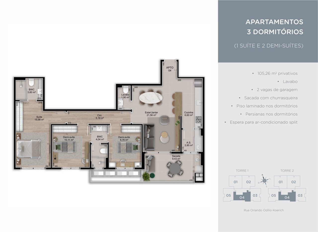 Apartamento à venda no Jardim Atlantico: 