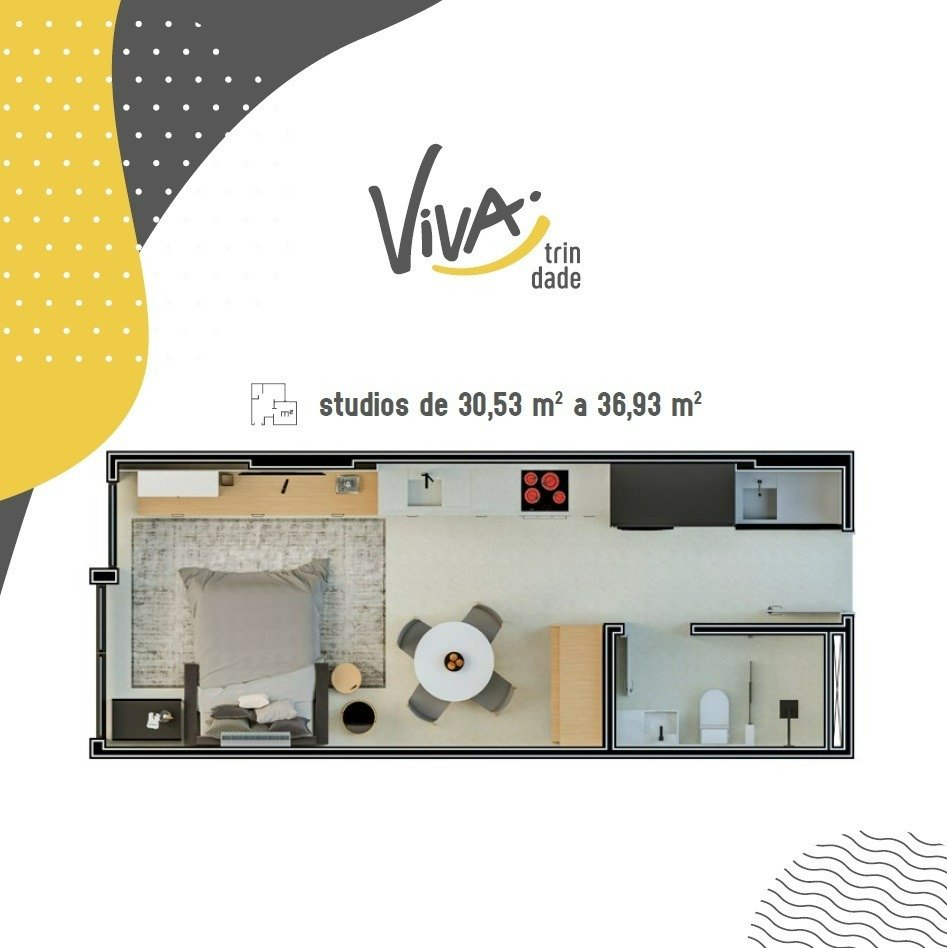 Estúdio à venda no Trindade: 