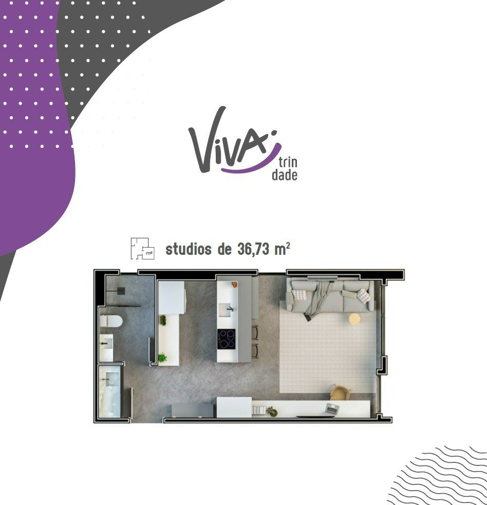 Estúdio à venda no Trindade: 