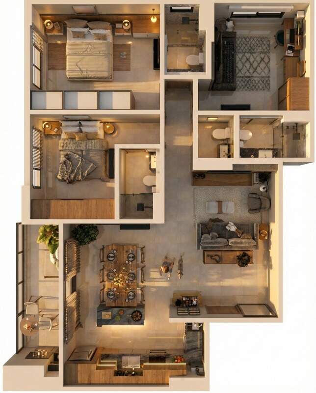 Apartamento à venda no Kobrasol: Projeto - Imagem meramente ilustrativa