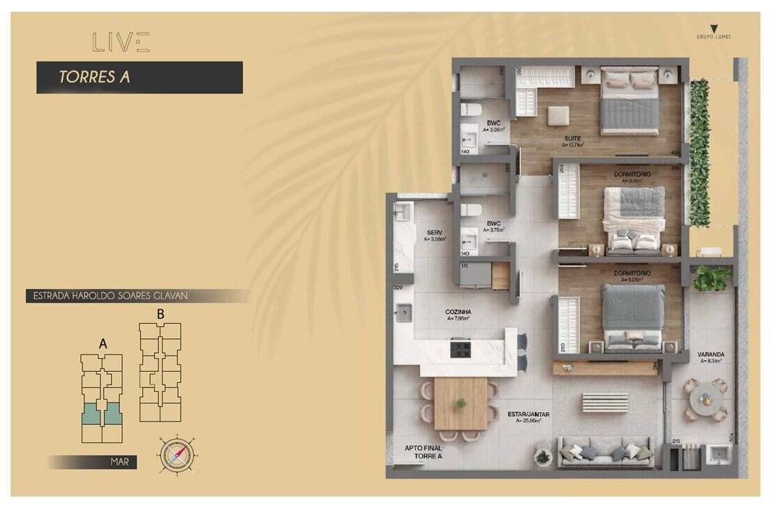 Apartamento à venda no Cacupe: 