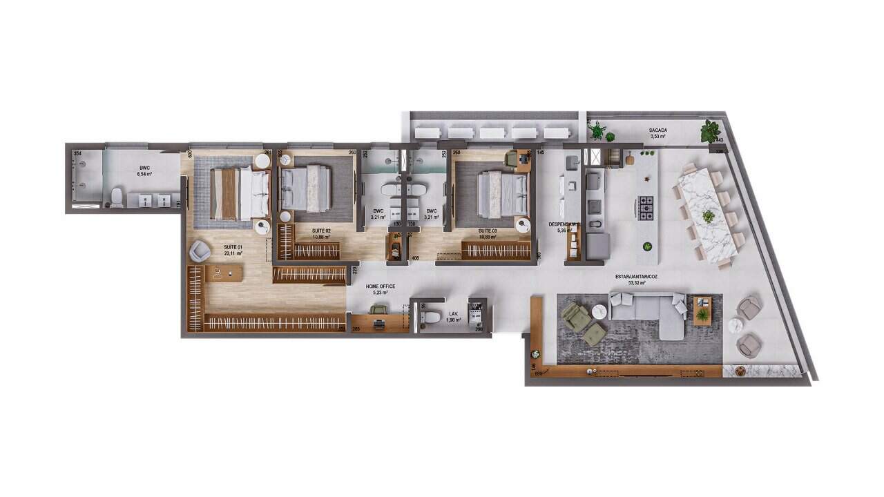 Apartamento à venda no PRAIA COMPRIDA: 