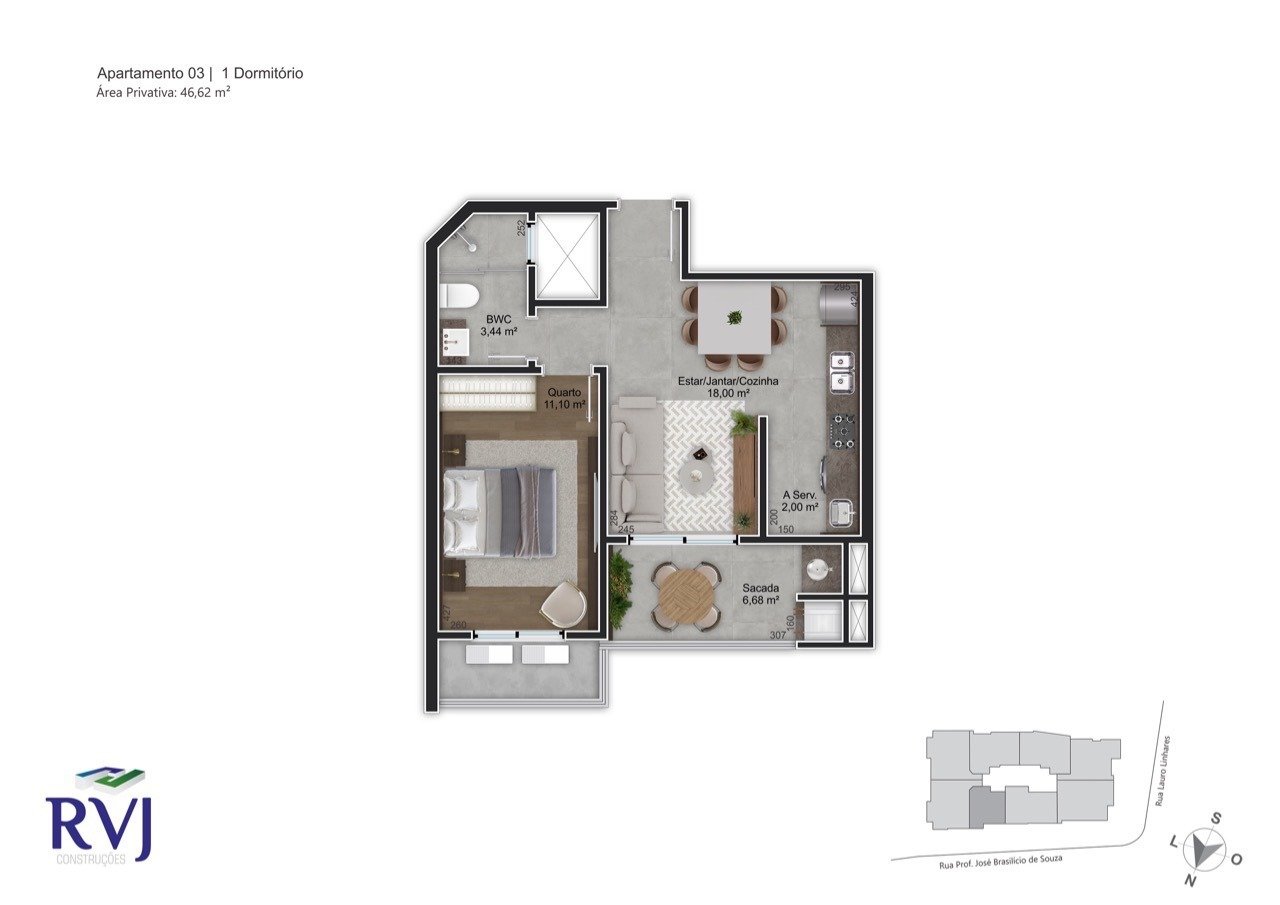 Apartamento à venda no Trindade: 