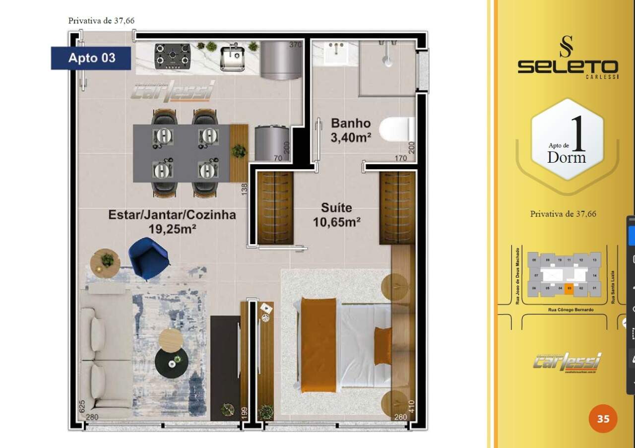 Apartamento à venda no Trindade:
