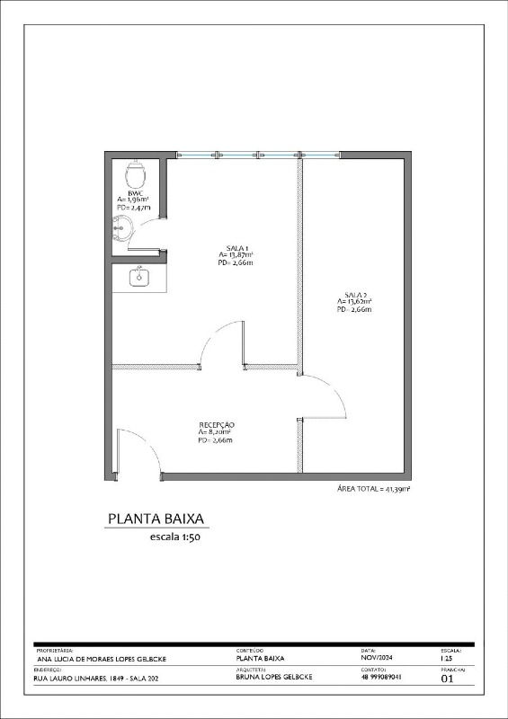 Sala à venda no Trindade: