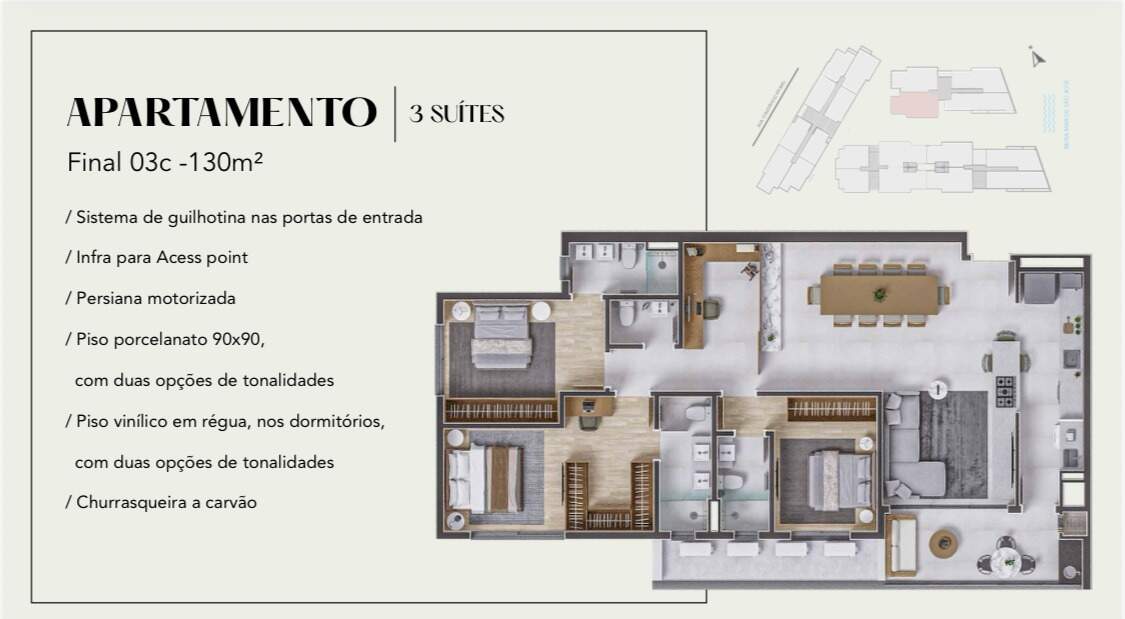 Apartamento à venda no PRAIA COMPRIDA: 