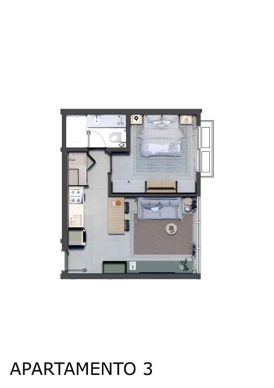 Apartamento à venda no Centro: Fachada