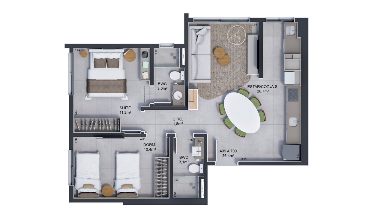 Apartamento à venda no Jardim Atlantico: 