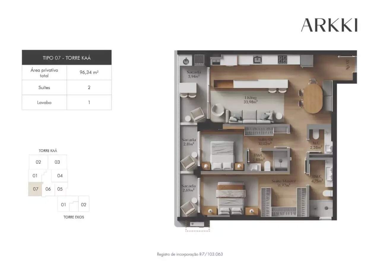 Apartamento à venda no Centro:
