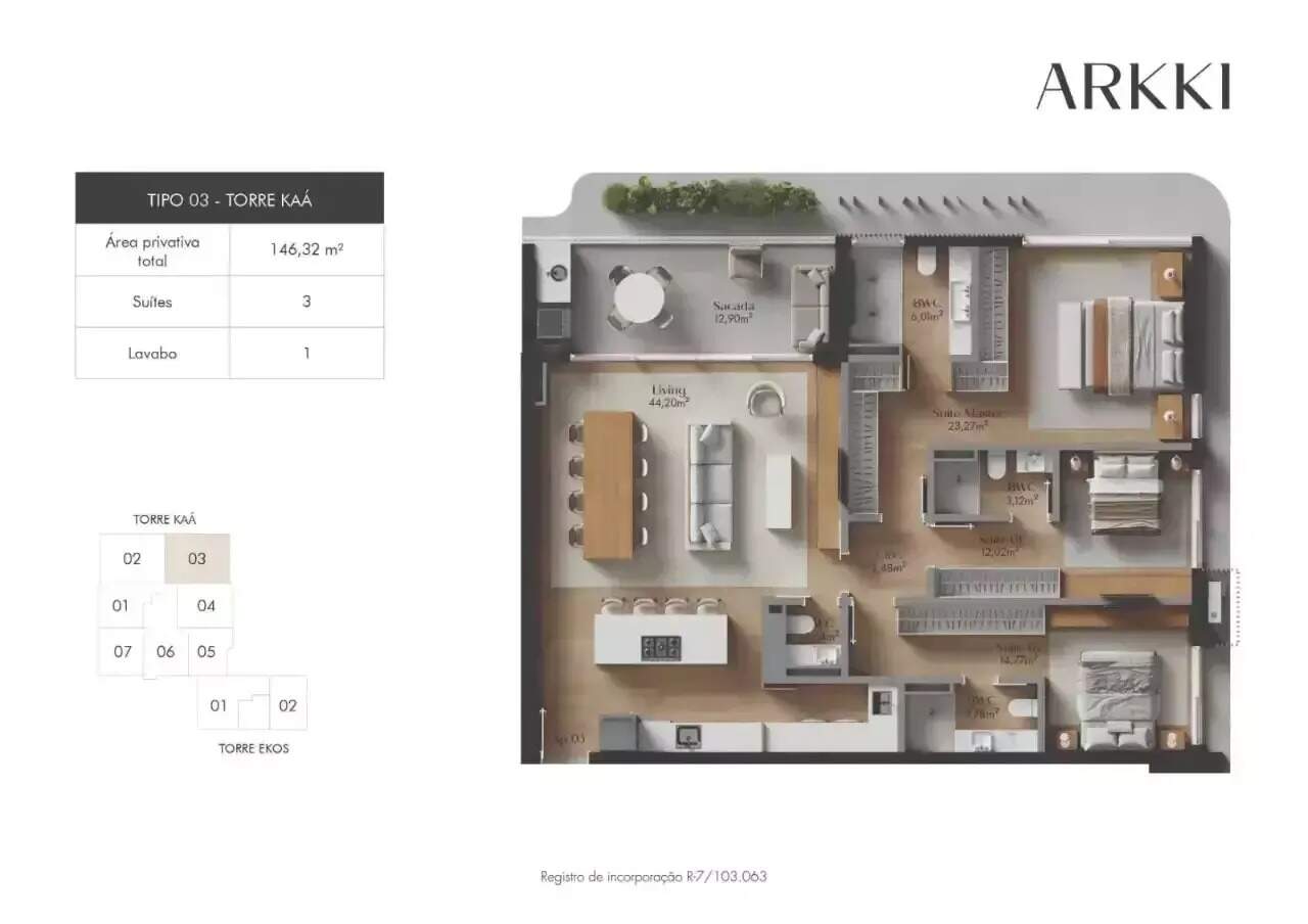 Apartamento à venda no Centro: