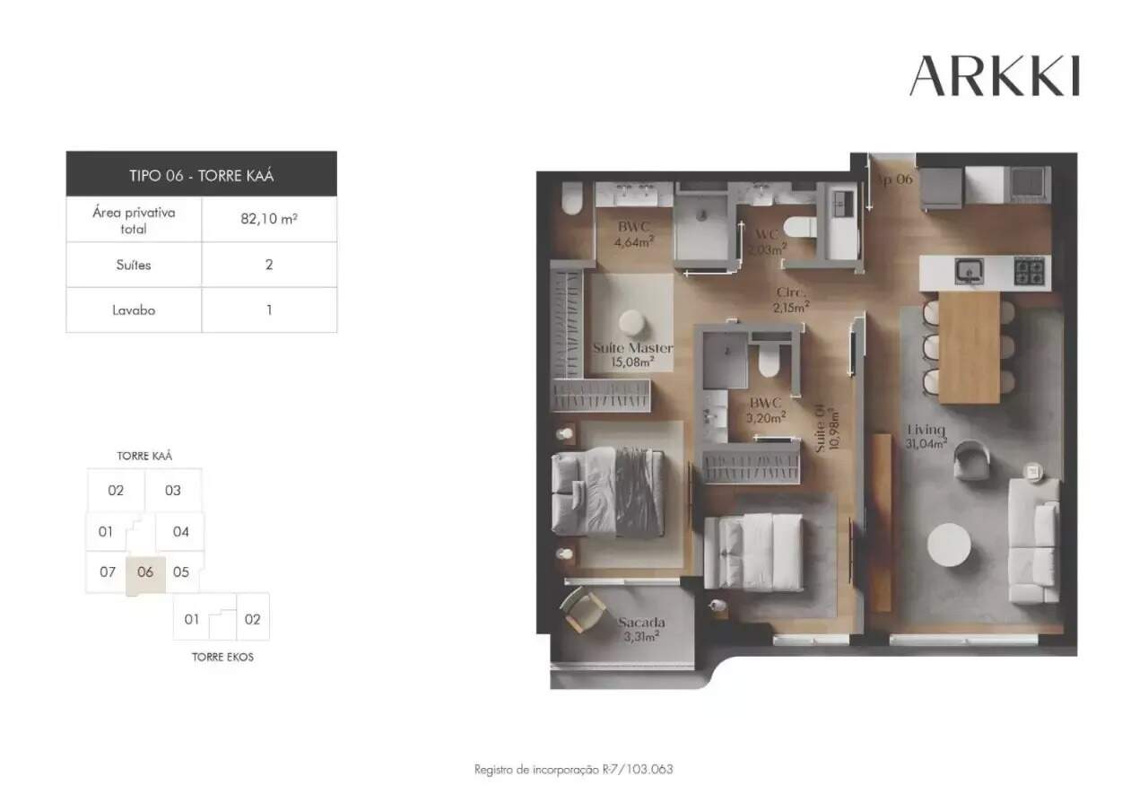 Apartamento à venda no Centro: