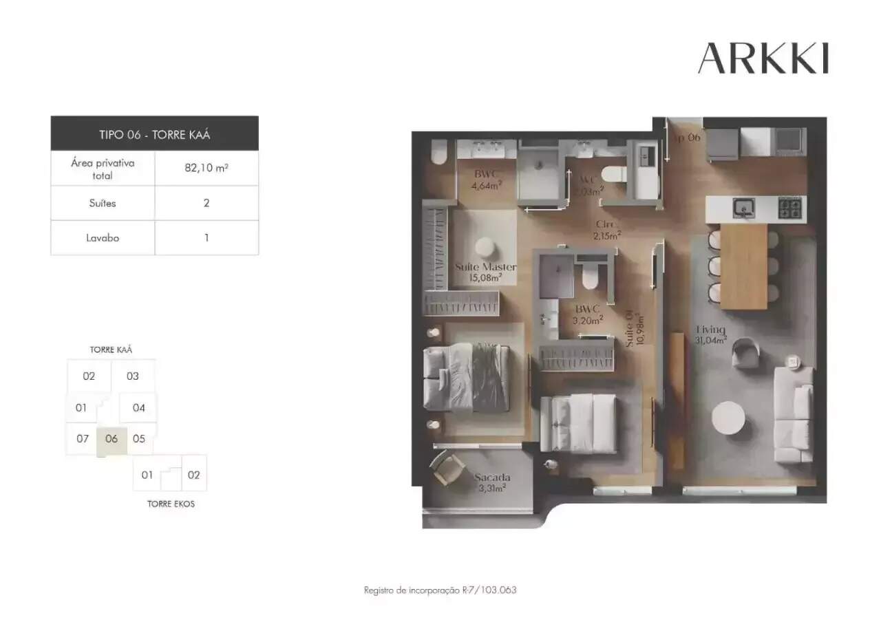 Apartamento à venda no Centro: