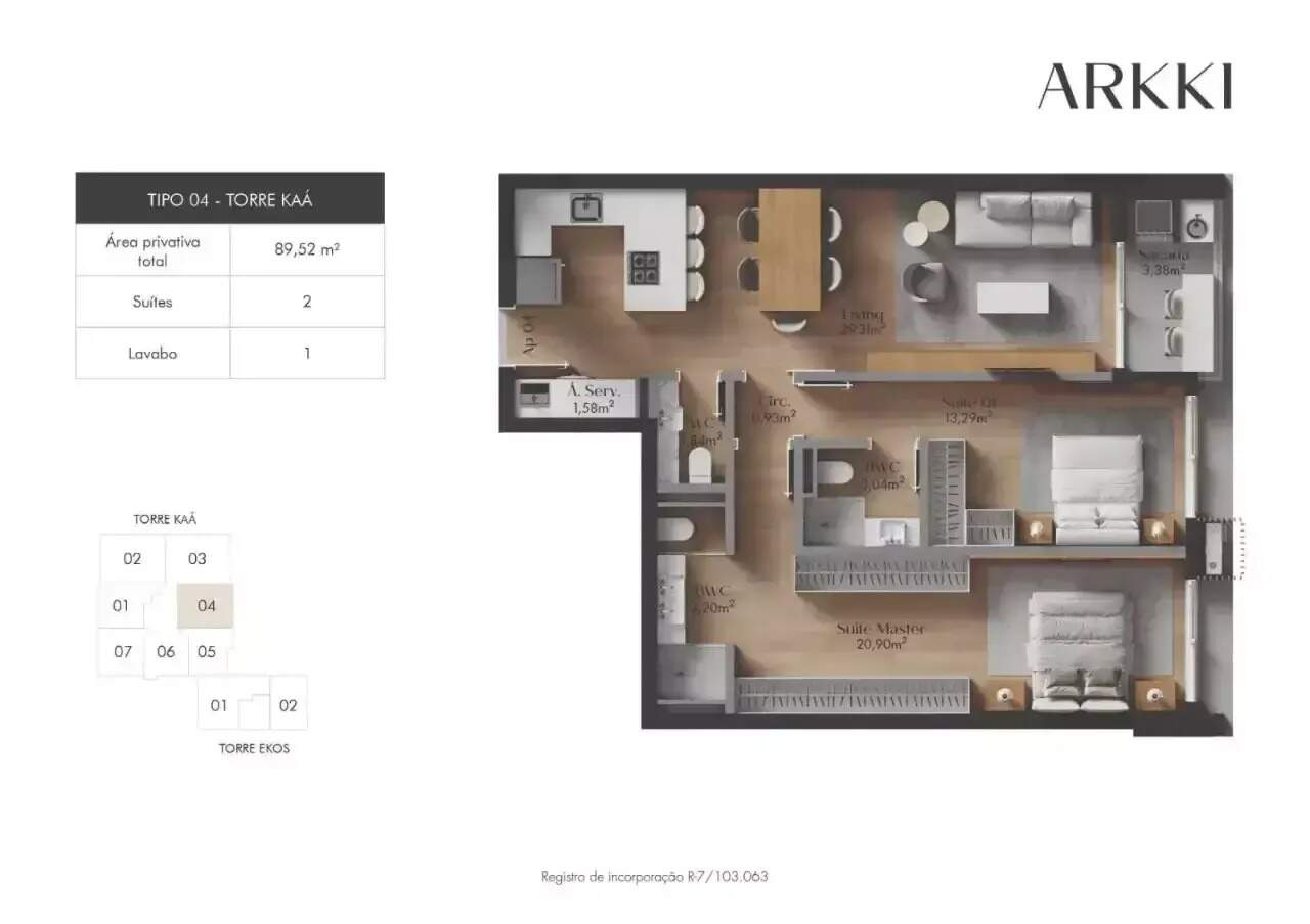 Apartamento à venda no Centro: