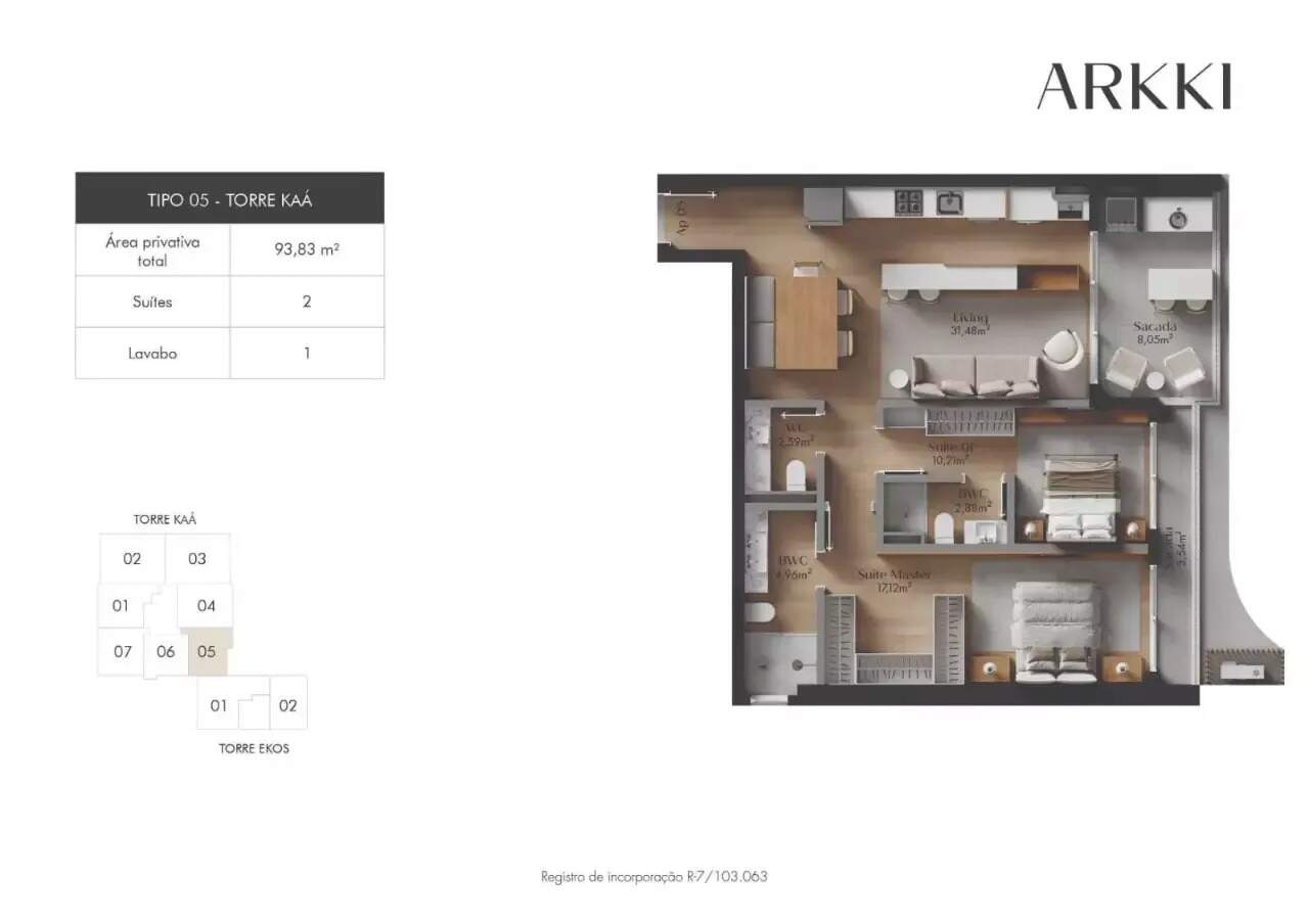 Apartamento à venda no Centro: