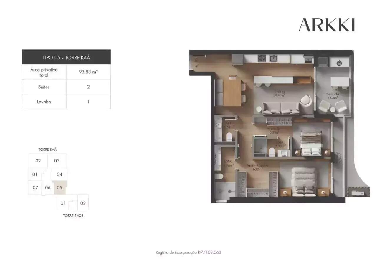 Apartamento à venda no Centro: