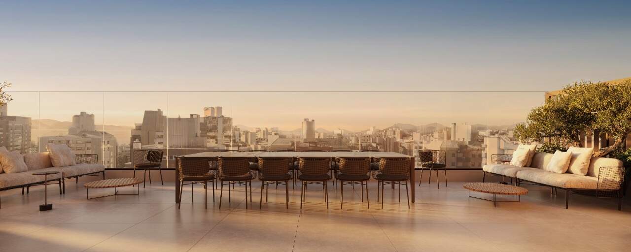 Apartamento à venda no Centro: Terraço do salão de festas