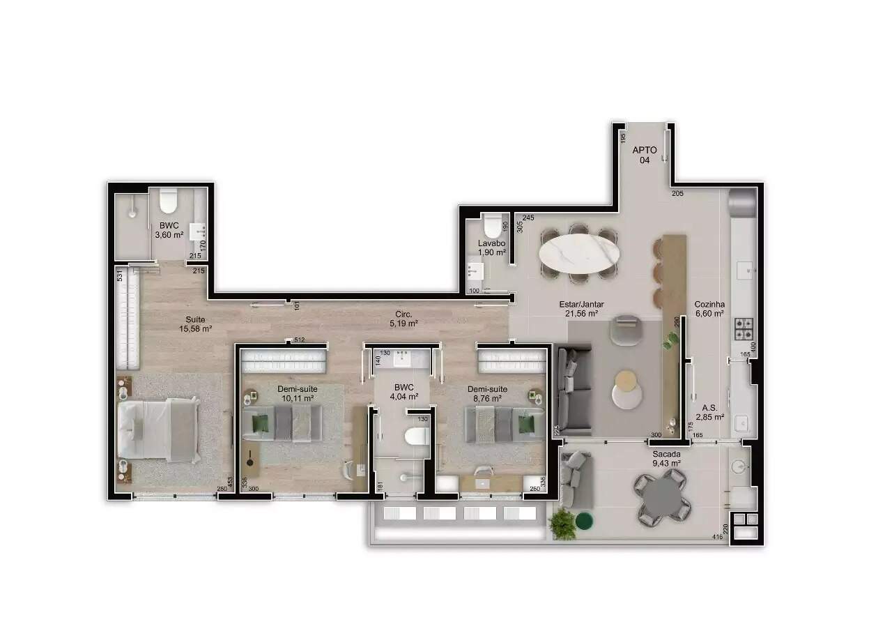 Apartamento à venda no Jardim Atlantico: