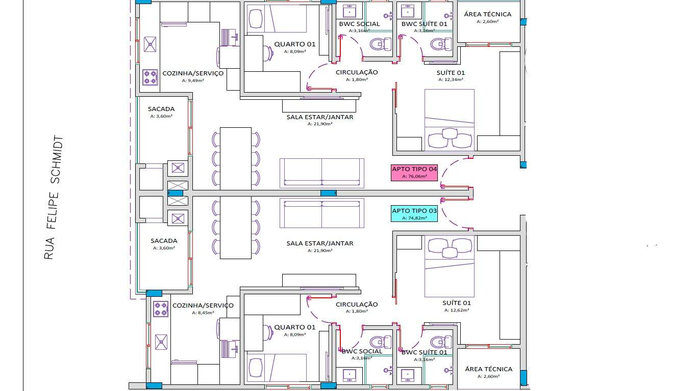 Apartamento de 2 quartos, 75m² no bairro São Luiz, em Brusque | Eu Corretor