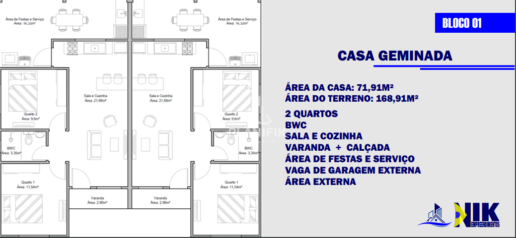 Casa de 2 quartos, 72m² no bairro Holstein, em Guabiruba | Eu Corretor