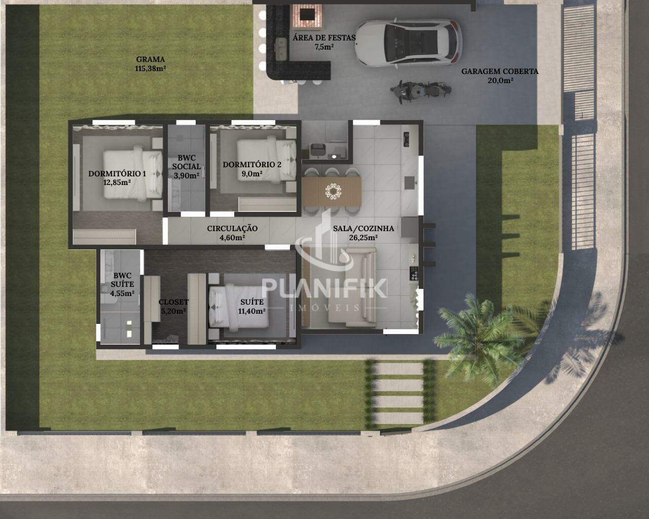 Casa de 3 quartos, 110m² no bairro Bateas, em Brusque | Eu Corretor