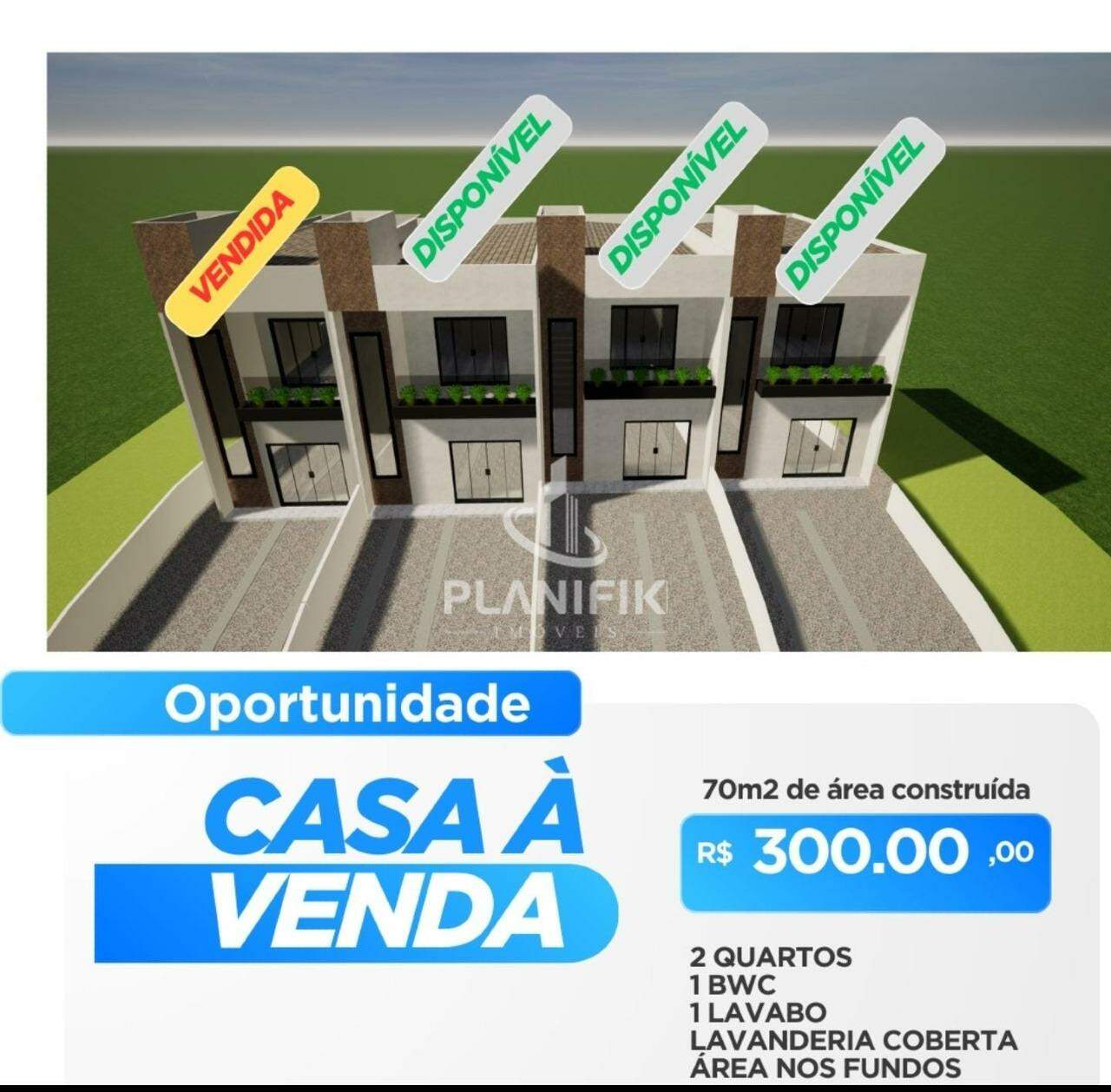 Casa de 2 quartos, 70m² no bairro POMERANIA, em Guabiruba | Eu Corretor