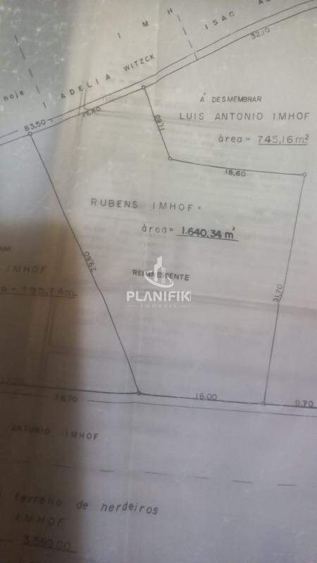 Lote/Terreno de 1640m² no bairro São Luiz, em Brusque | Eu Corretor