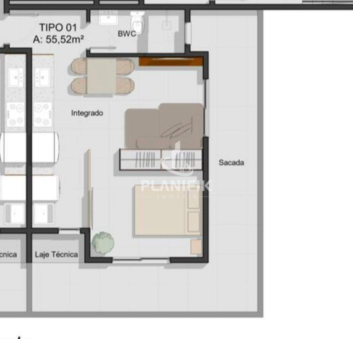Apartamento de 1 quarto, 34m² no bairro Santa Rita, em Brusque | Eu Corretor