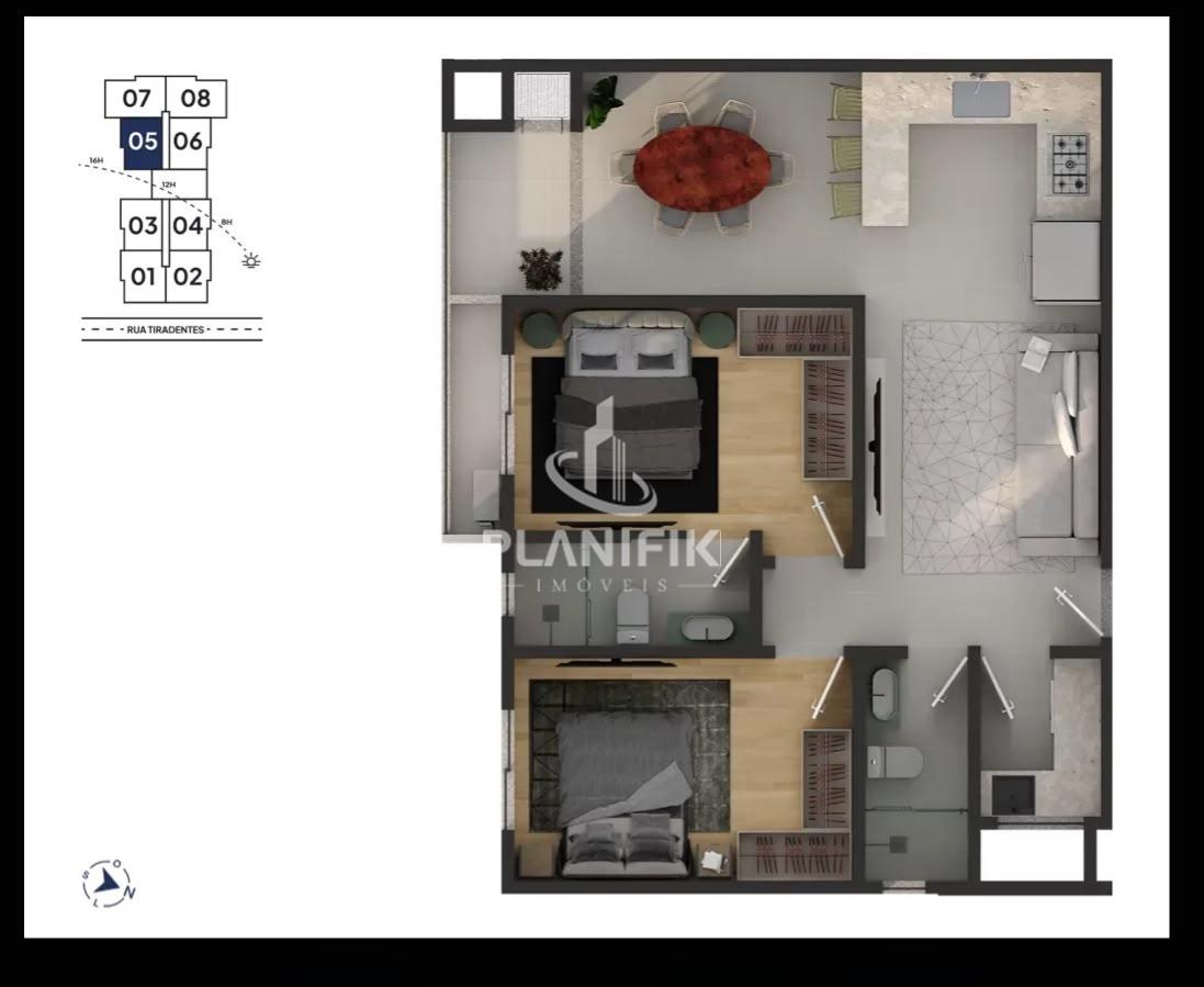 Apartamento de 2 quartos, 70m² no bairro Centro II, em Brusque | Eu Corretor